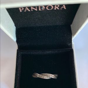 💍 Pandora Twist of Fate Ring, Clear CZ 💎